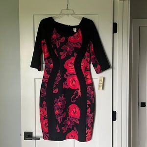 Red rosy cocktail dress